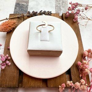 Gold Crescent Moon Ring | 14k Gold Filled